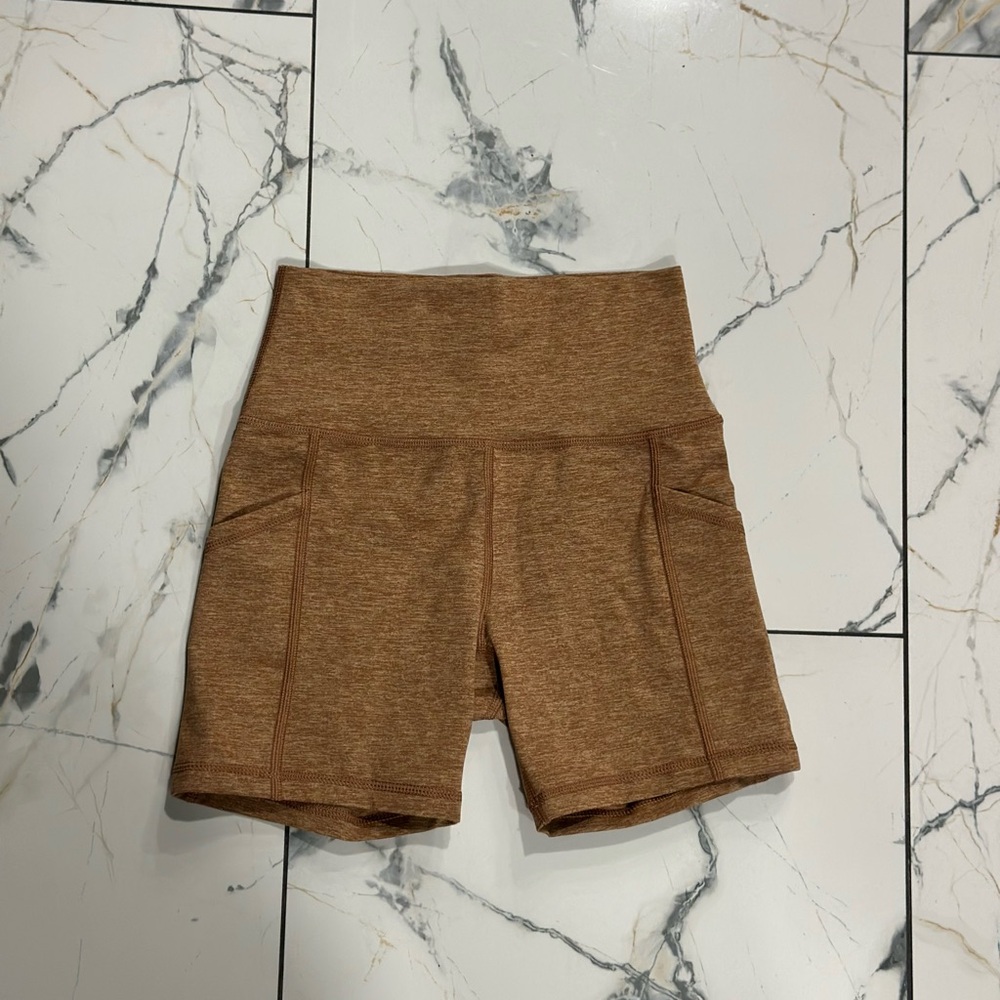 Women's High-Waisted Brown Shorts